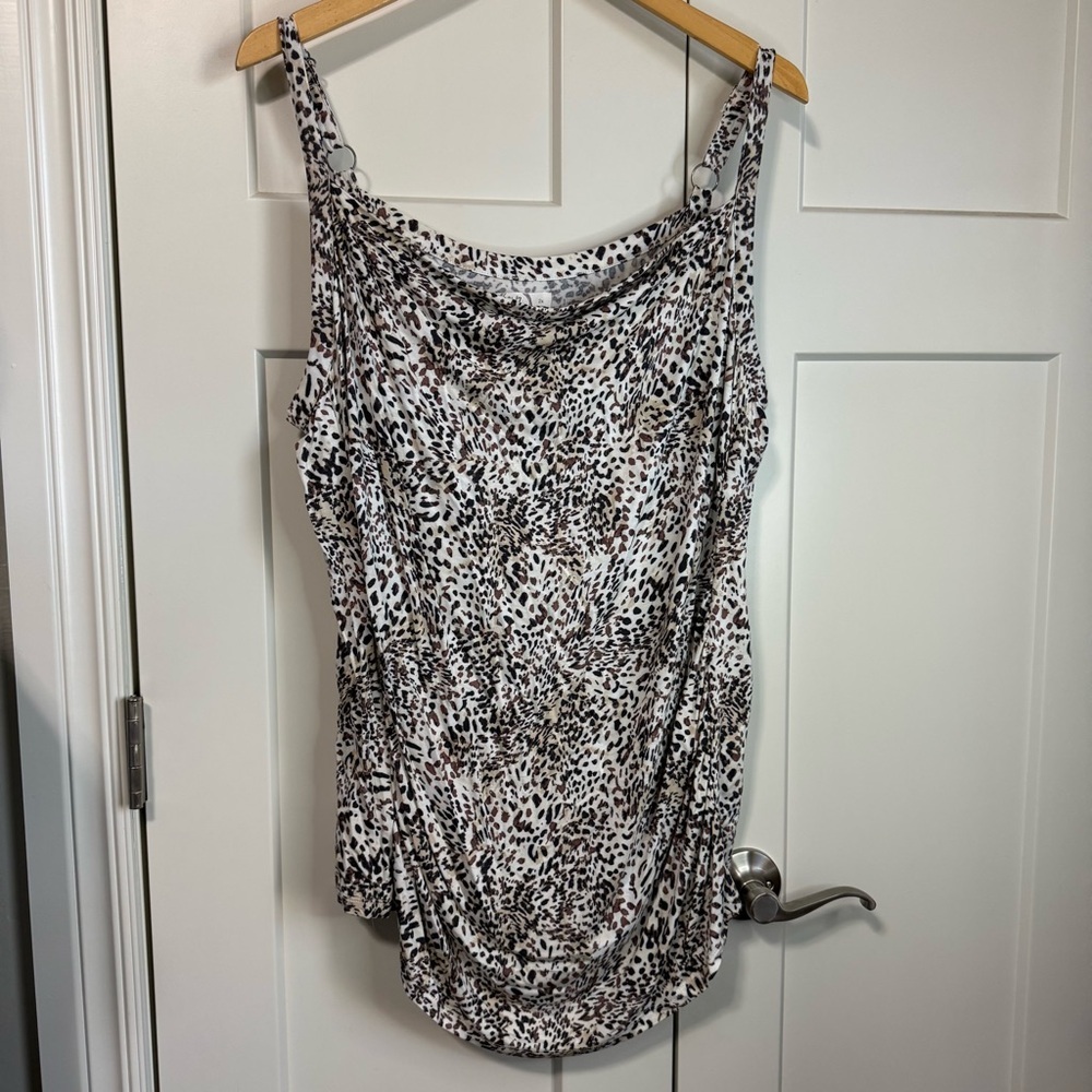 Maurices 24/7 Leopard Print Women's tank Top size 2x